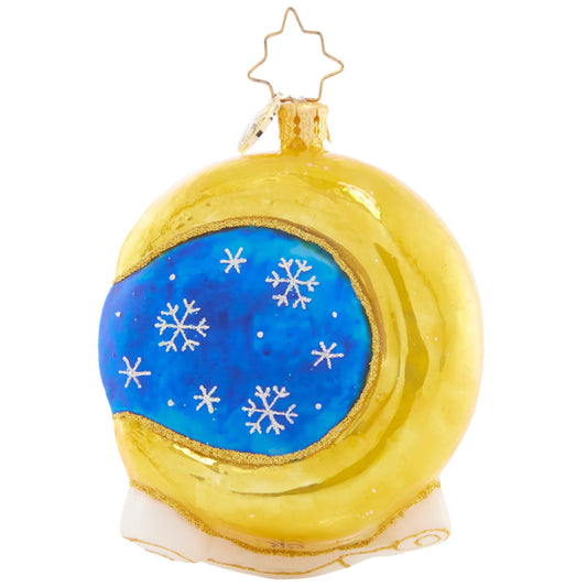 Christopher Radko Crescent Moon Christmas Gem glass ornament