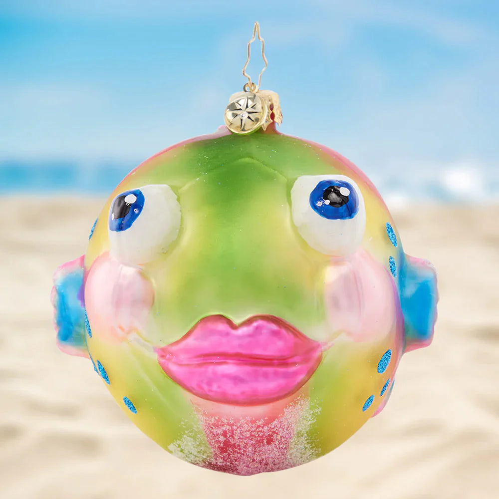 Christopher Radko Playful Puffer fish ornament 