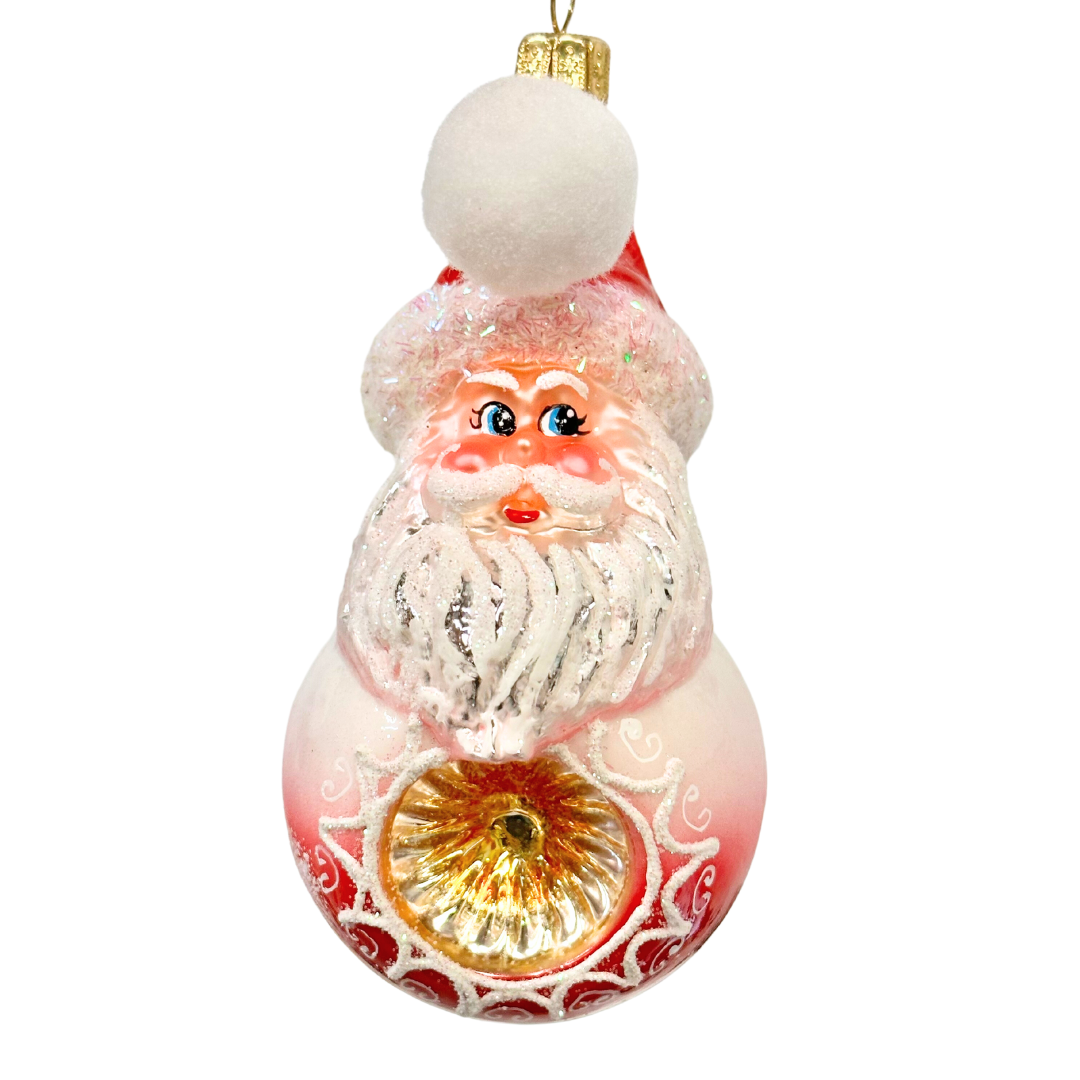 Heartfully Yours 2023 Frisky Cheer Christmas ornament Santa Claus Christopher Radko 