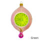 2024 Heartfully Yours Sparkle Lismore Christmas Ornament Green and Pink 