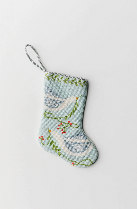 Peace On Earth - Blue Bauble Stocking