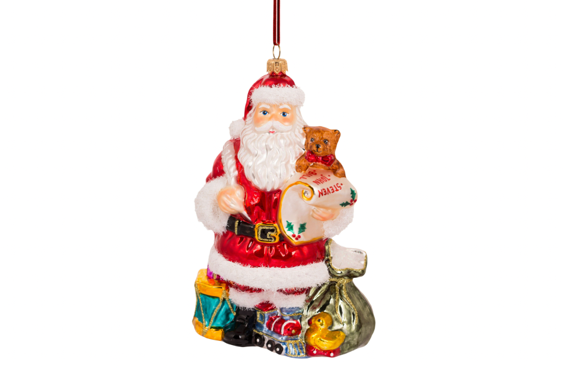 Huras Family Santa With His List Ornament 