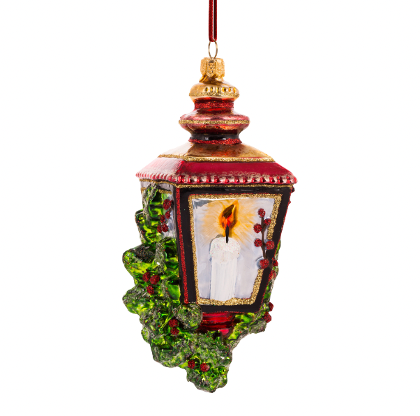 Huras Family Poland Candle-Lit Lantern glass Christmas ornament