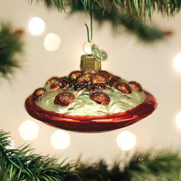 Old World Christmas Spaghetti and Meatballs Ornament Delicious-Looking and Adorable