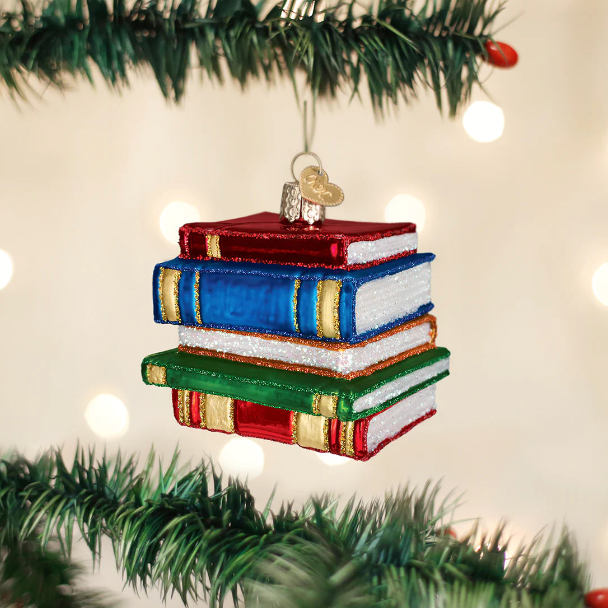 Old World Christmas Stack of Books Ornament Book Lovers