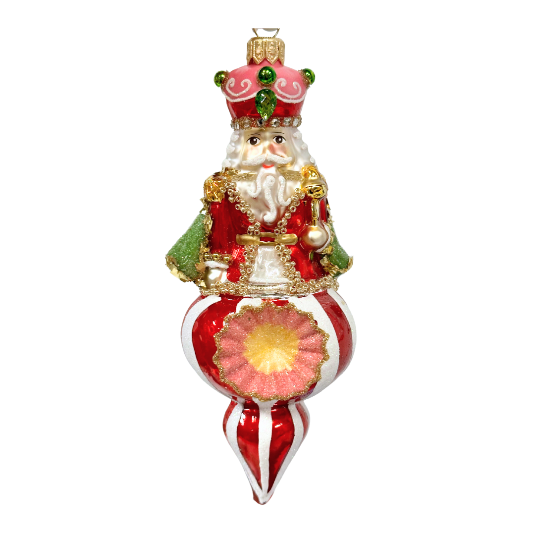 Heartfully Yours Miramont Santa Glass Christmas ornament 