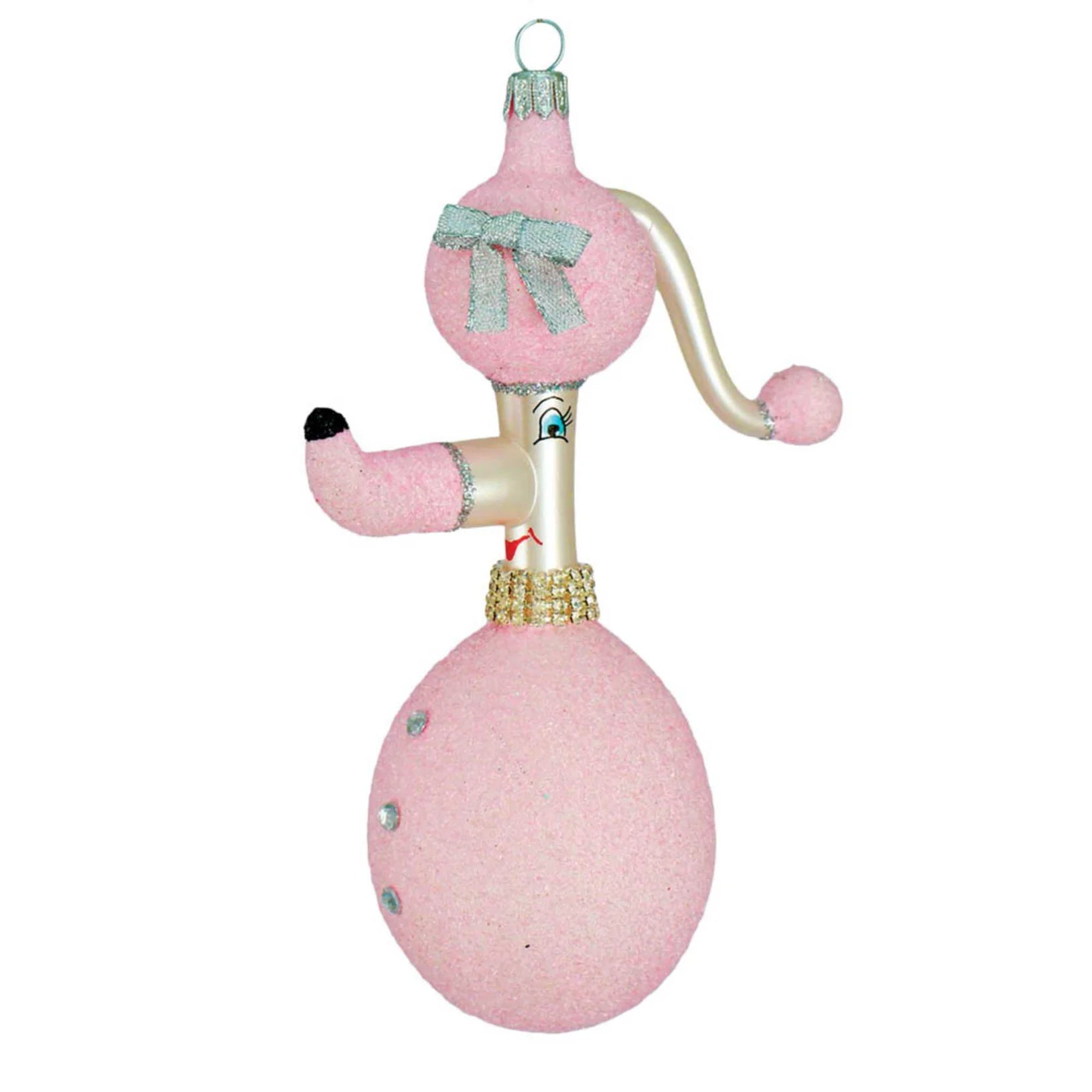 Heartfully Yours 2023 Poodle Puff pink Christmas ornament Christopher Radko 