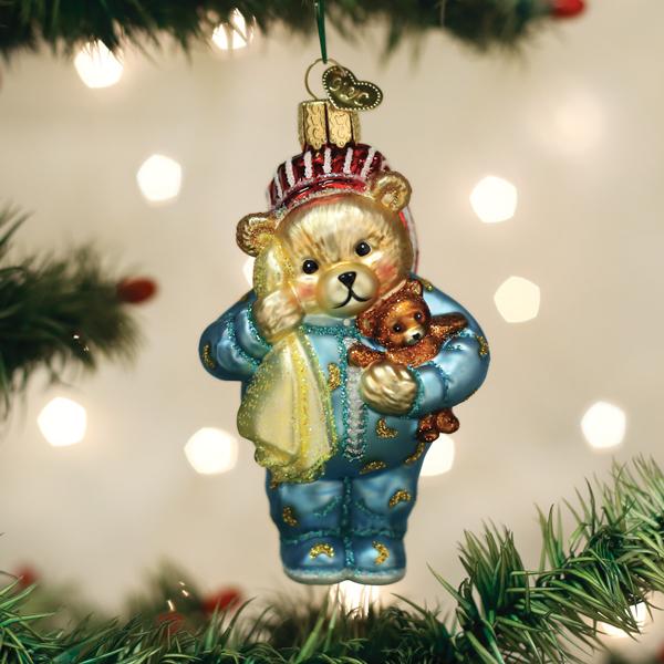 Merry Avenue Bedtime Teddy Bear Old World Christmas ornament 