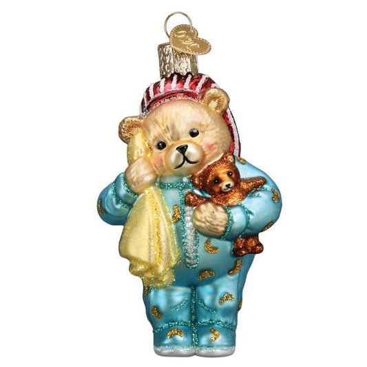 Merry Avenue Bedtime Teddy Bear Old World Christmas ornament 
