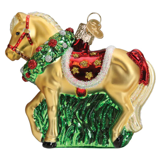 Horse With Wreath Ornament