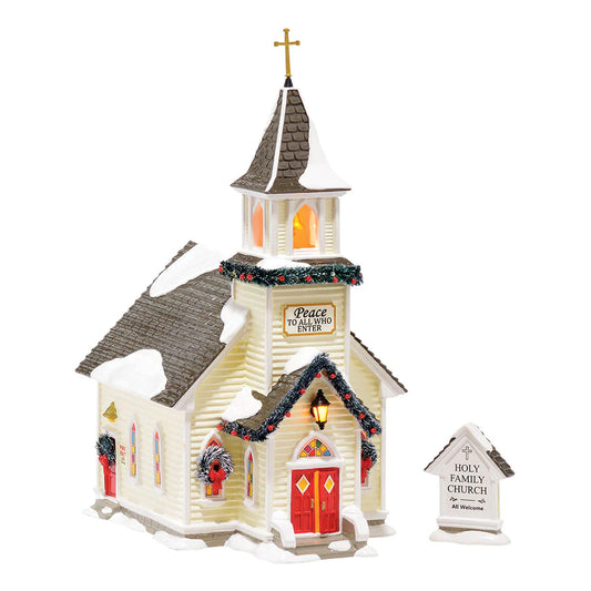 Department 56 Snow Village Holy Family Church Merry Avenue 4044857
