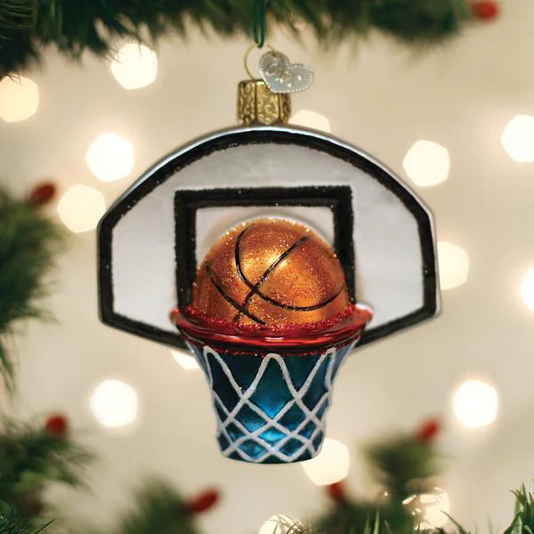 Merry Avenue Basketball Hoop Old World Christmas ornament 