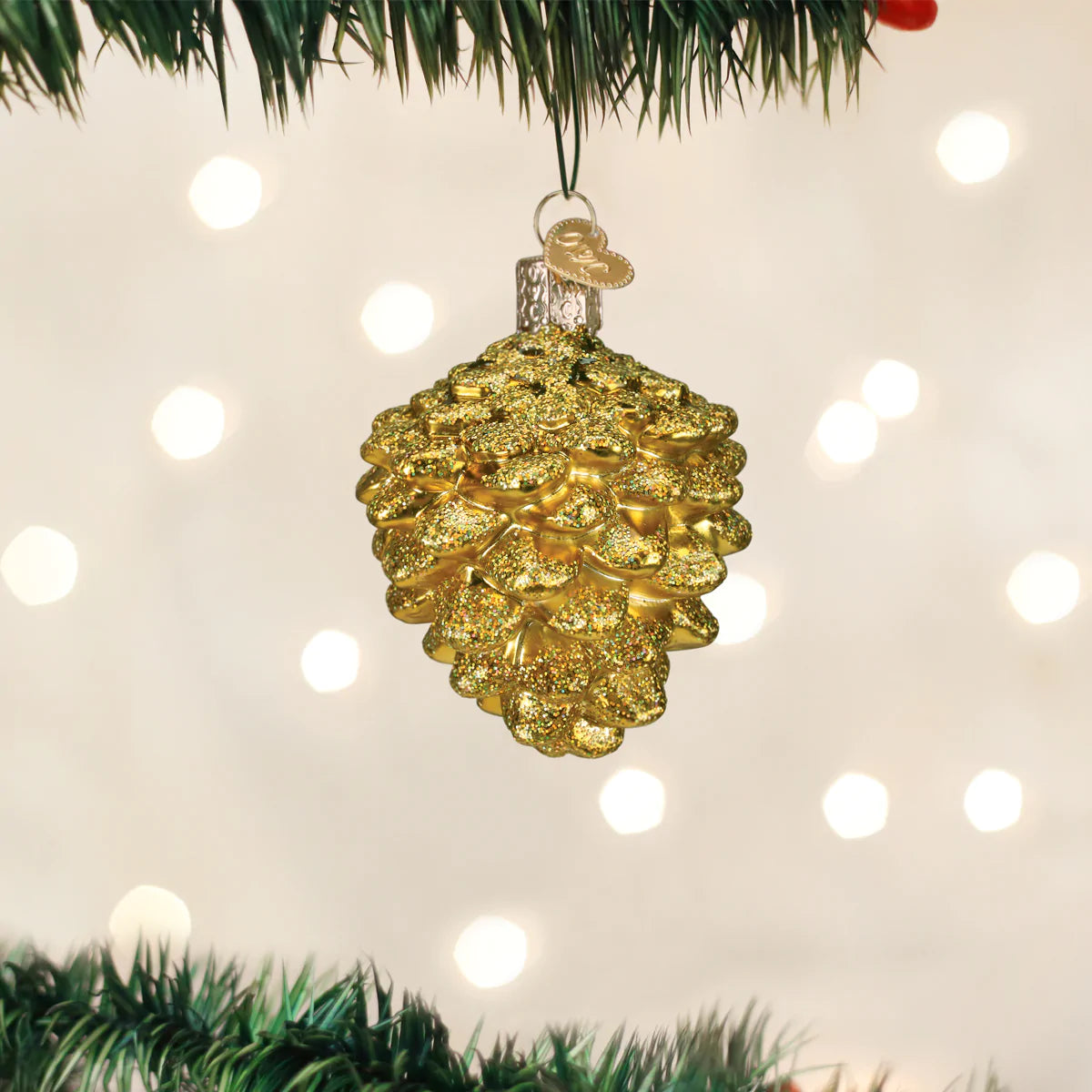 Small Gold Pine Cone Ornament