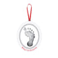 Baby's First Christmas Foot print ornament