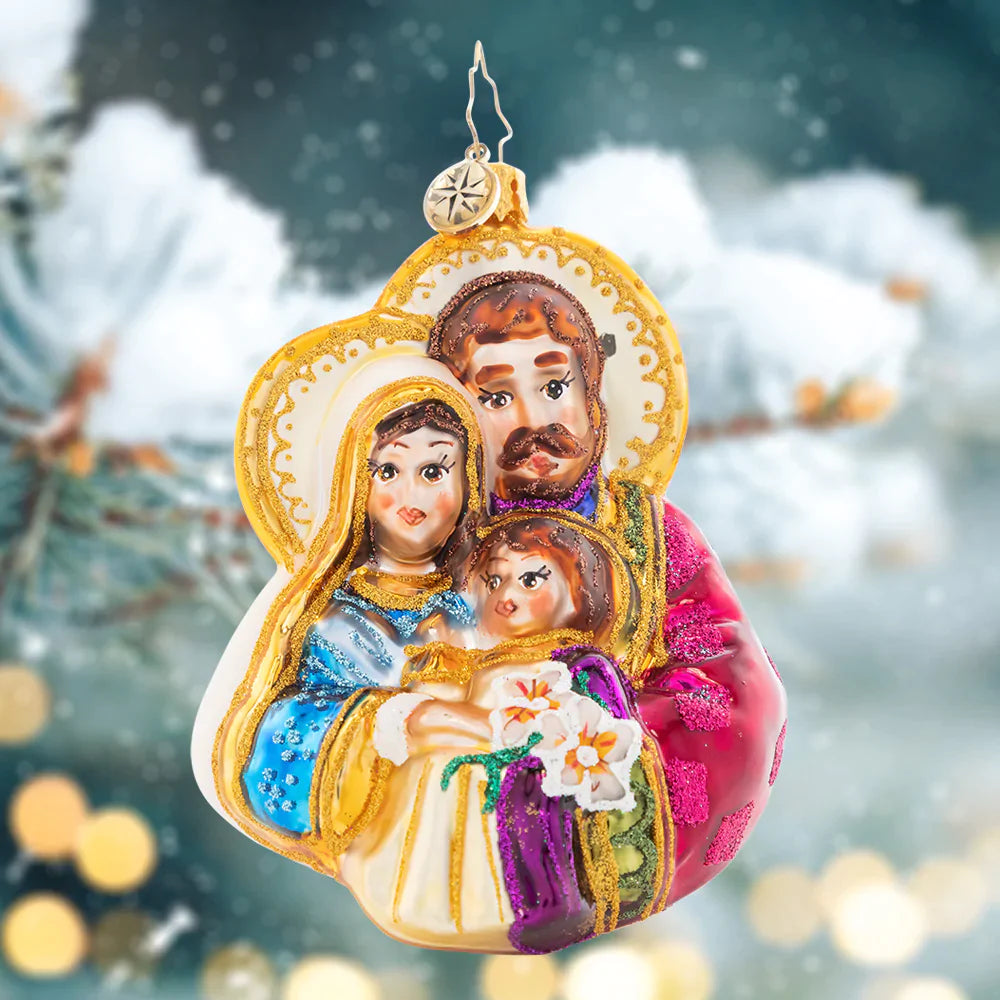 Christopher Radko The Love of a Family Holy Family Christmas ornament 