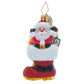 Christopher Radko Christmas tree ornament gem red Santa's boot with Santa Claus and presents