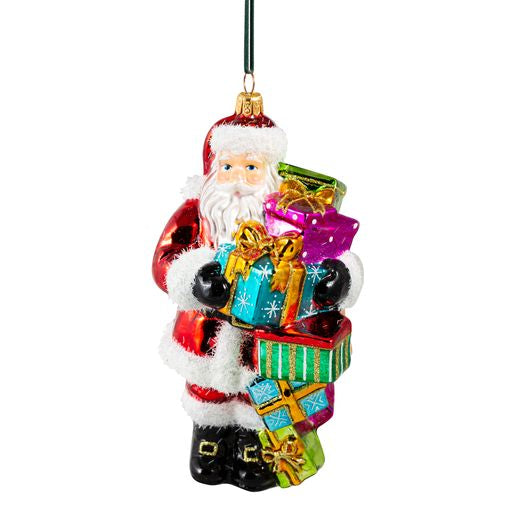 Santa with Presents Ornament