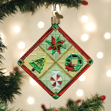 Old World Christmas quilt ornament