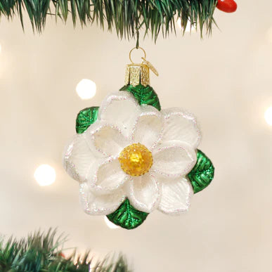 old world Christmas Magnolia flower ornament 