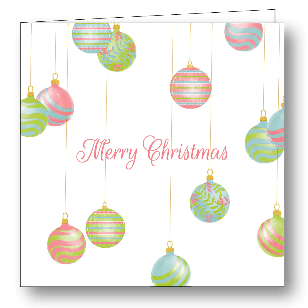 maison de papier folded christmas gift cards with pastel ornaments merry christmas